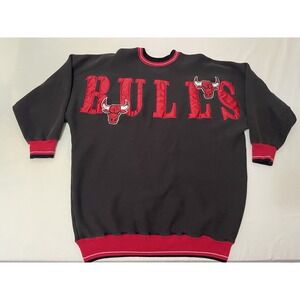 Vintage Chicago Bulls Legends Athletic Crewneck Big Logo Spellout‎ Mens Size XXL